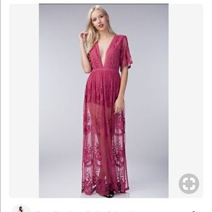 Honey Punch romper maxi size M.